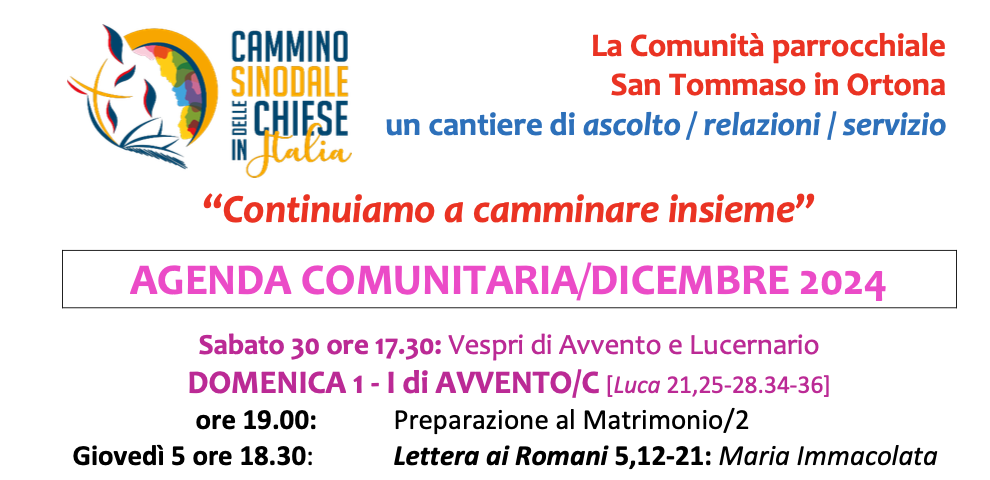 Agenda Comunitaria Dicembre 24