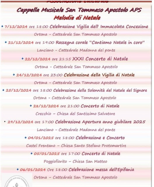 Cappella Musicale Melodie di Natale - Appuntamenti
