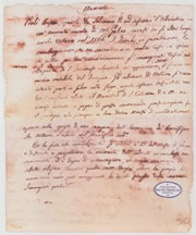 Eccezionale documento storico della fine del 1700